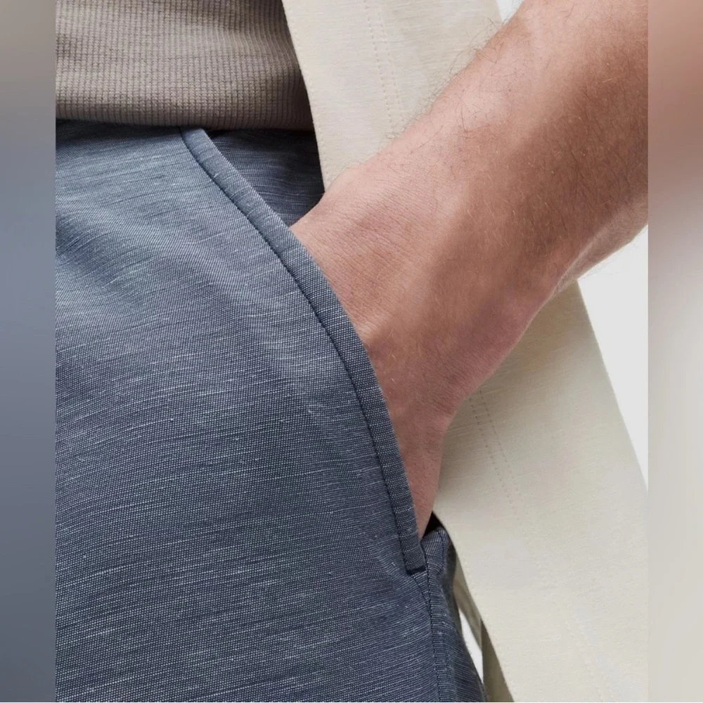 NWT LuluLinen Pleated Trouser Regular- Club Blue - Picture 6 of 11